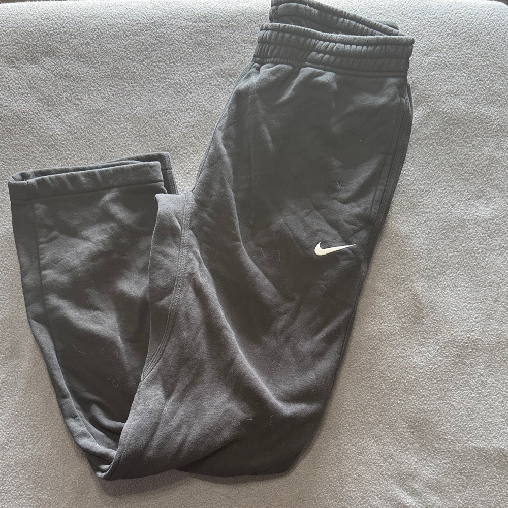 Nike Charcoal Sweatpants with White Swoosh